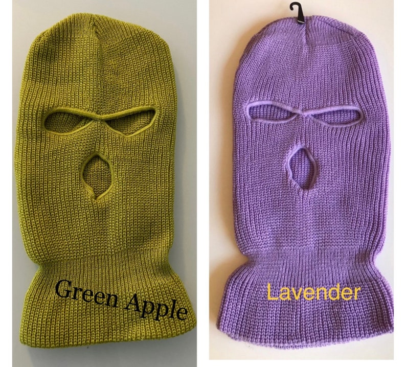 3 Hole Ski Mask/ Balaclava/ Ski Mask/ Red Ski Mask/ Lime Green Etsy