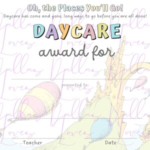 Oh the Places You'll go / Dr. Seuss / Kita-Zertifikat zum Abitur / Buchkunst / Ink Saver / Digitaler Download