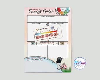 A5 Anxiety Notepad with Anxiety Scale -Anxious Thought Sorter -Anxiety Gift Set-Self-Care Notepad-Mental Health Tool - Emotional Support Pad