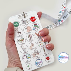 ENVOYER la carte de communication de l'enseignant - Conseil de base AAC - Aide visuelle pour l'enseignant du primaire - Aide à la communication non verbale - Routine autistique