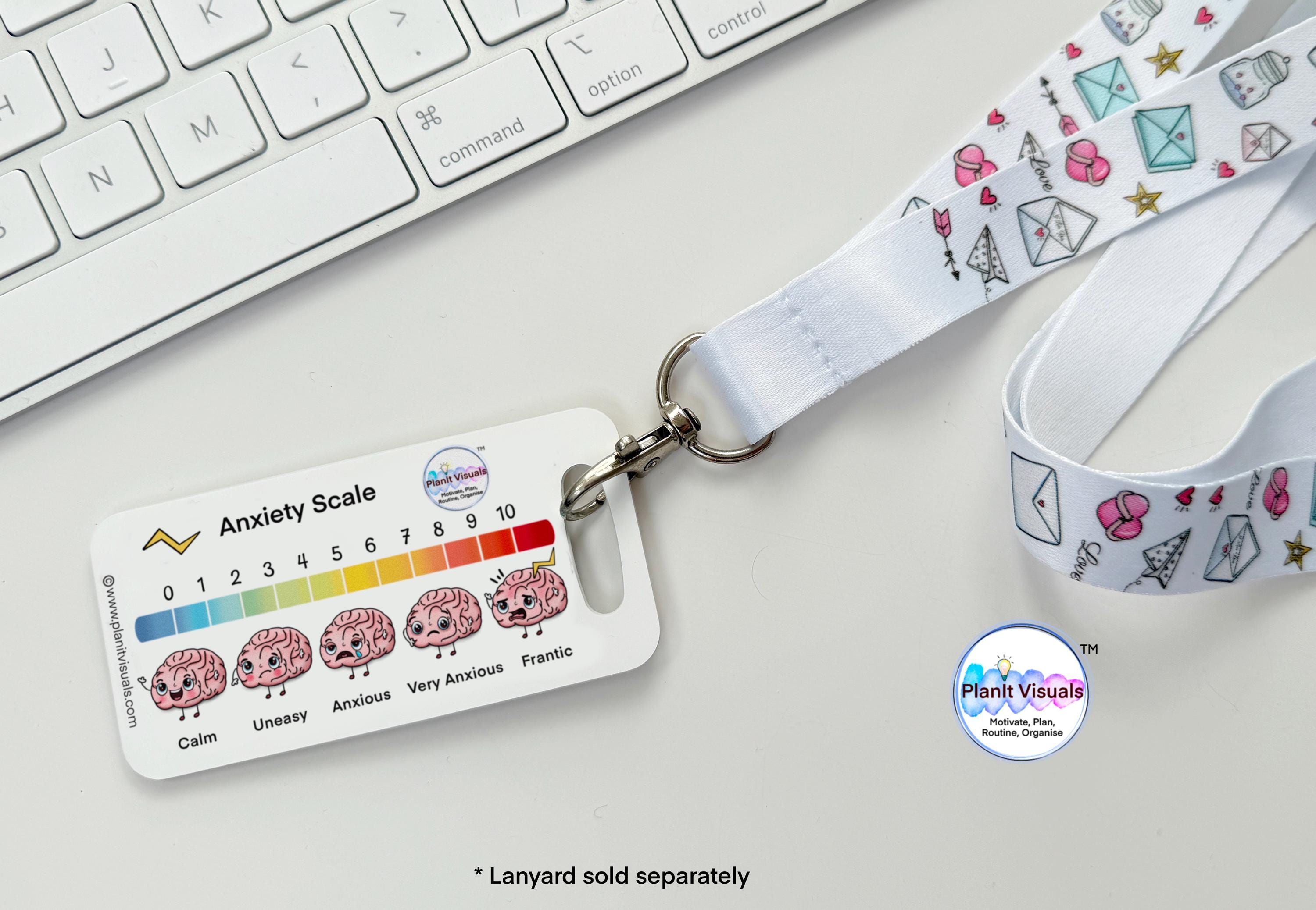 Anxiety Scale Visual Communication Card - Mental Health Support Tool ...