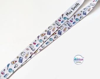Personalised Teacher Lanyard - Gift For Teacher - Custom Teacher Lanyard - Teacher Appreciation - ID Badge holder With Breakaway
