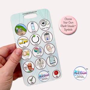 Carte de communication personnalisée pour adultes et enfants non verbaux - Autisme - Retard de la parole - Support de CAA - Outil d'orthophonie - Aide visuelle SEN - PlanItVisuals
