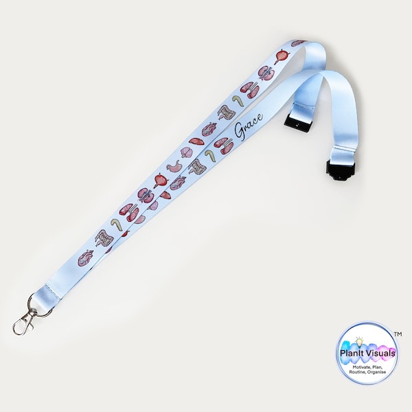 Anatomy Lanyard - Personalised Medical Lanyard - Anatomical - Nurse Lanyard - Student Doctor - Medical Student - Organ Illustrations