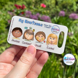 Carte émotions pour enfants - Carte sentiments - Régulation des émotions - Carte de communication - Non-verbal