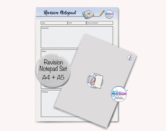 Revision Notepads for Students - Study Stationery - Exam Revision Notepad Set - Mind Map - GCSE Tools