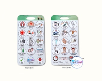 Personalised Paramedic Communication Board - Medical Communication Card -EMT- First Responder - Visual Communication Card For A Lanyard