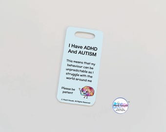 I Have ADHD And Autism Awareness Card