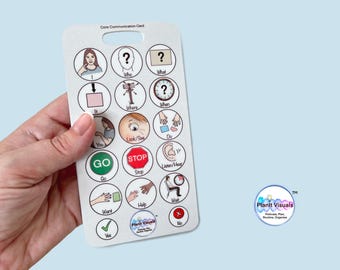 Core Communication Card - AAC Communication Device - Visual Aid - Autism - Visual Routine - Non Verbal - Waterproof AAC