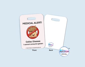 Celiac Alert Card - No Gluten Tag