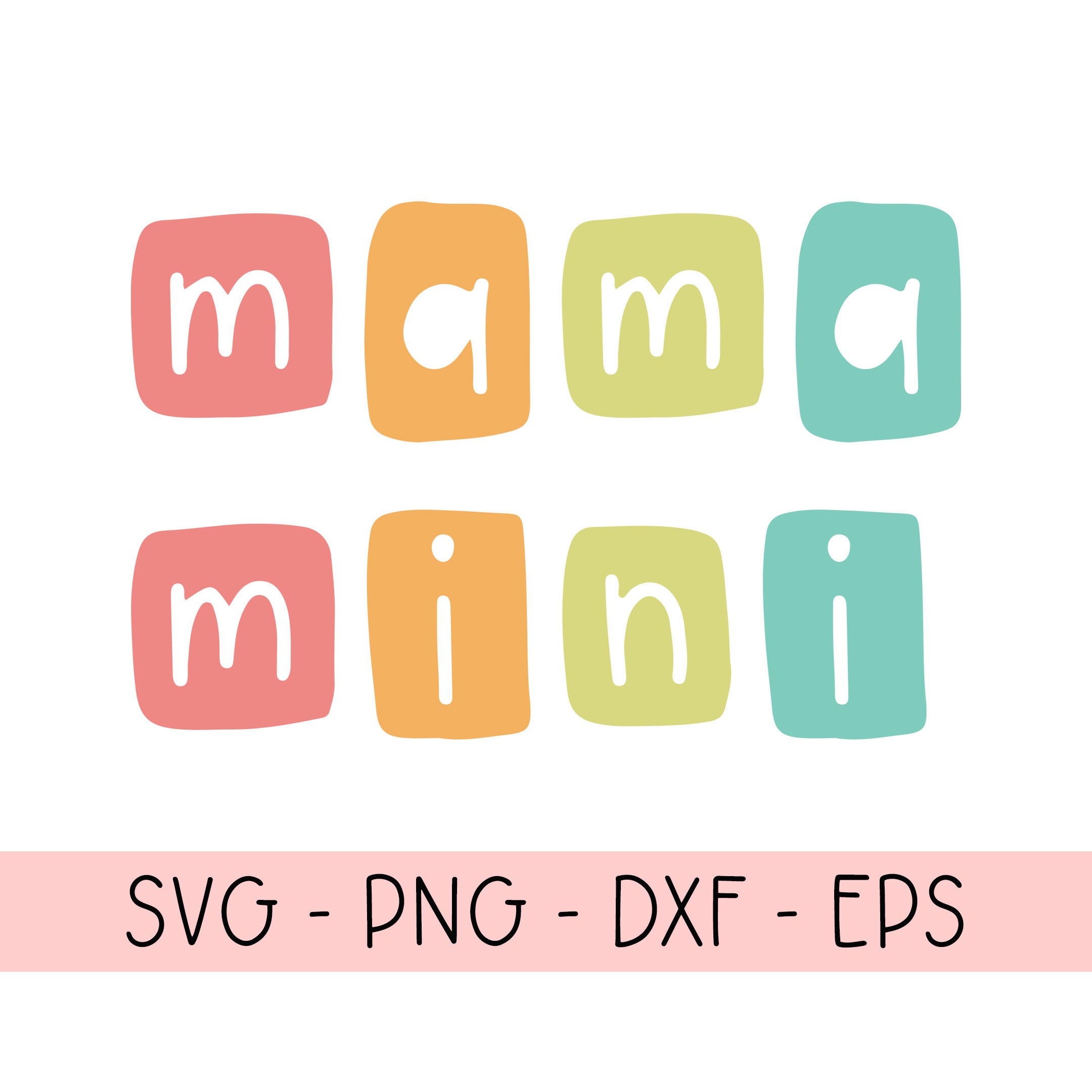 Mama and Mini SVG PNG Mama Svg Mommy Me Png Mommy and Me Etsy