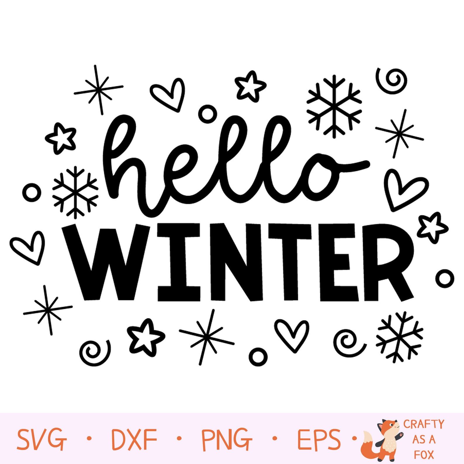 Hello Winter SVG Winter Svg Winter Holidays Winter Quote | Etsy