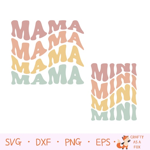 Mama and Mini Svg Mama Retro Png Hippie Svg Flower Mama - Etsy