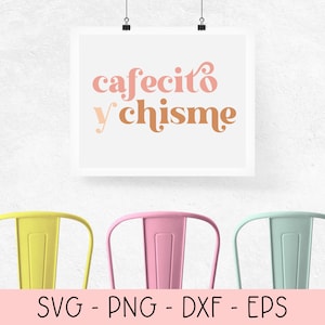 Cafecito y Chisme SVG PNG: Latina digital nedladdning bild 3