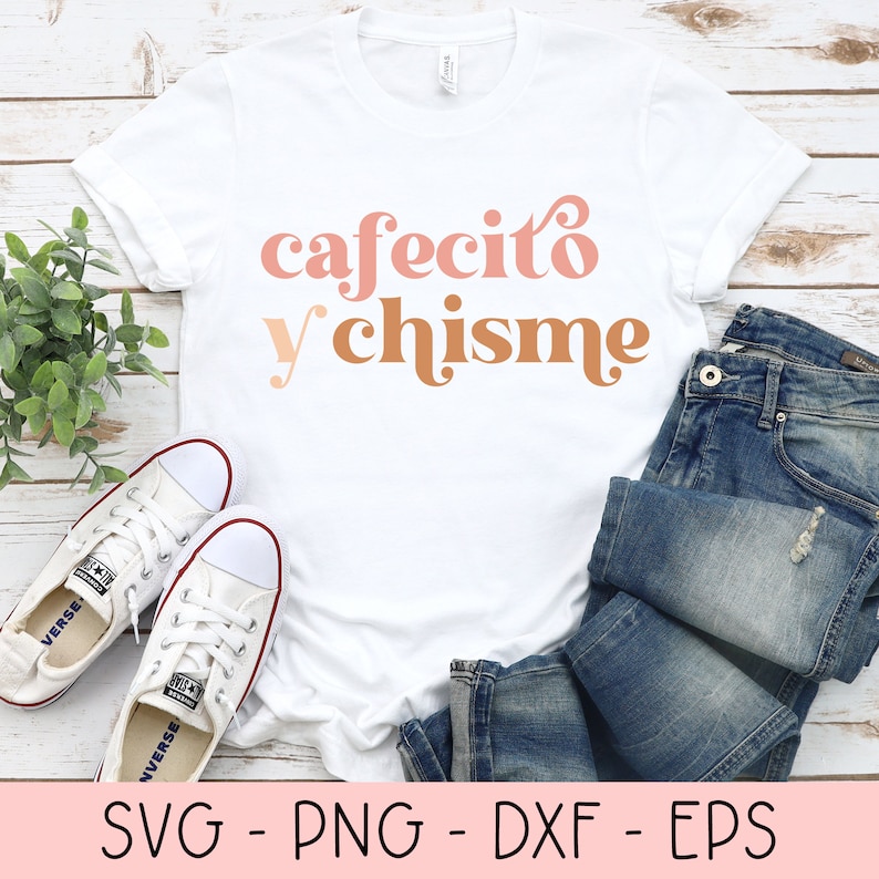 Cafecito y Chisme SVG PNG: Latina digital nedladdning bild 2