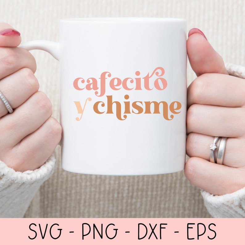 Cafecito y Chisme SVG PNG: Latina digital nedladdning bild 4