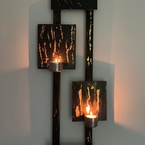 Wall decor with candles