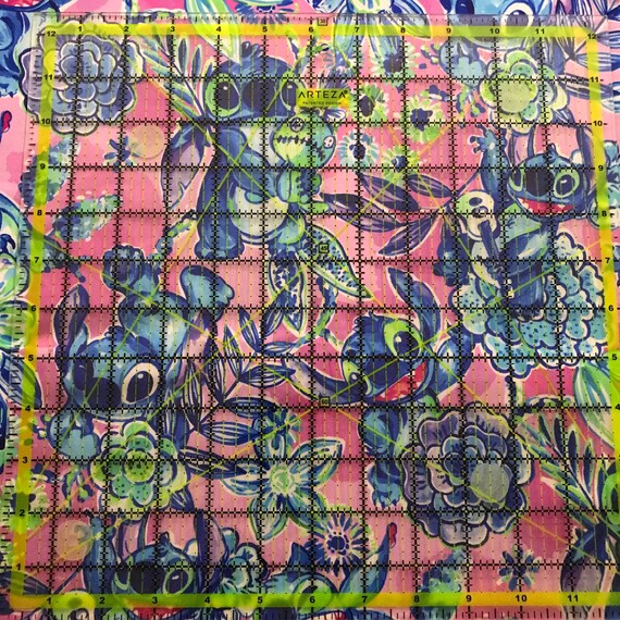 Pink Stitch Floral Fabric 100 Cotton Fabric 9x14 Tumbler Etsy