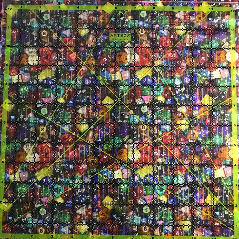 Tiny Dnd Dice Fabric 100 Cotton Fabric 9x14 Tumbler Cup Etsy