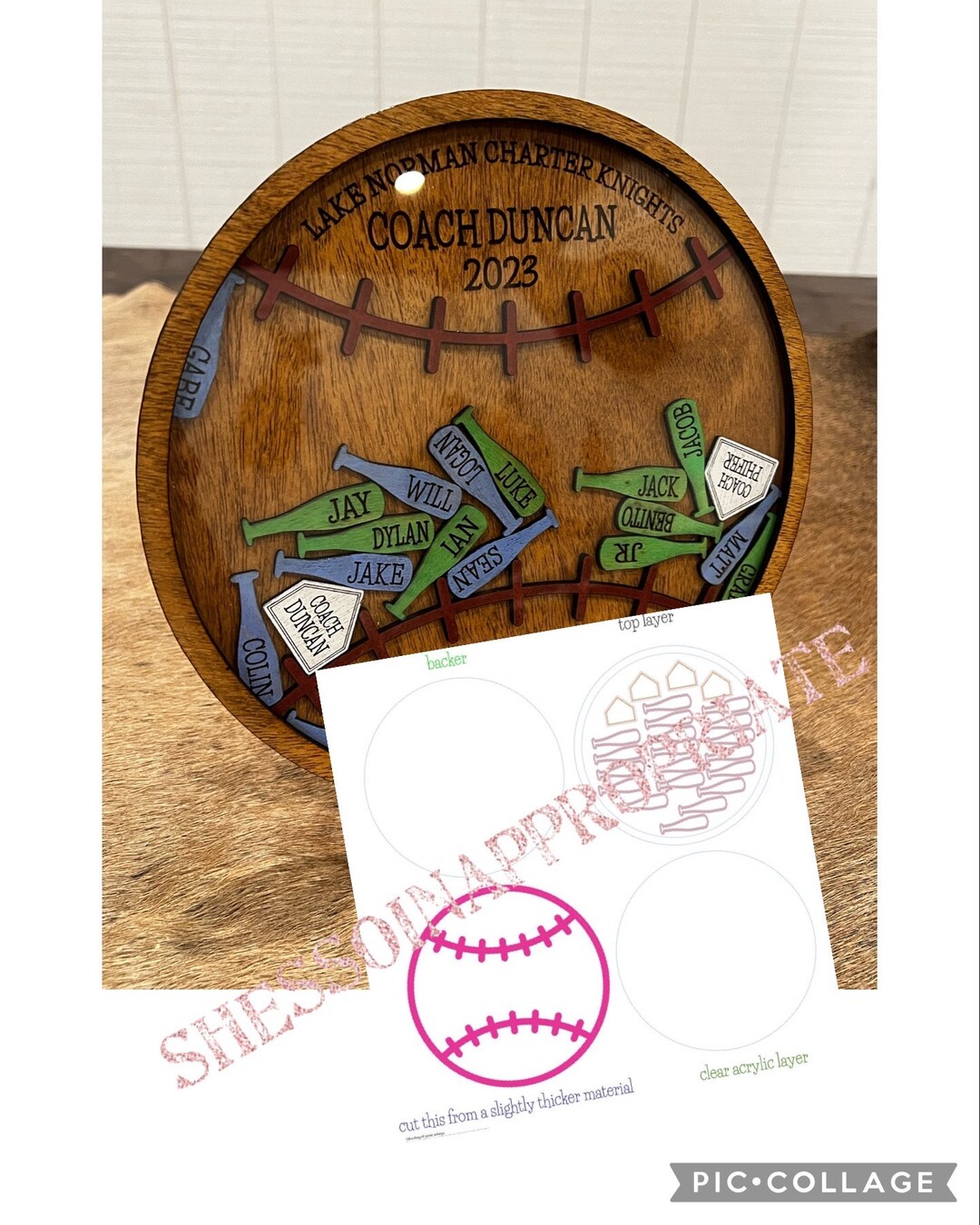 Baseball or Softball Coach Keepsake Sign With Stand Gift Etsy