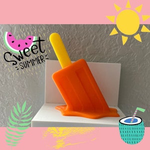 Melting CreamSicle Exact size-summer display piece decoration summer vibes unique fun exiting pool decor-popsicle-yummy-realistic