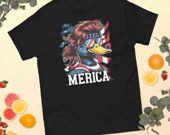 Duck Hunter Merica USA Flag Ducks Hunting Lover Duck Season Unisex klassiek T-shirt