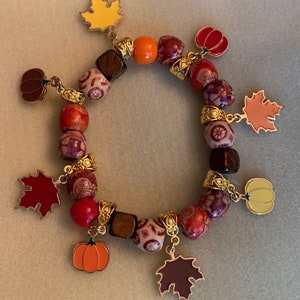 Autumn charm bracelet