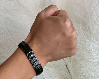 SKYyao Mens Bracelets Titanium Steel Bracelet Leather Bracelet Titanium Steel 20cm13mm 22cm13mm SKYyao Mens Bracelets Titanium Steel Bracelet Leather Bracelet Titanium Steel 20cm13mm 22cm13mm