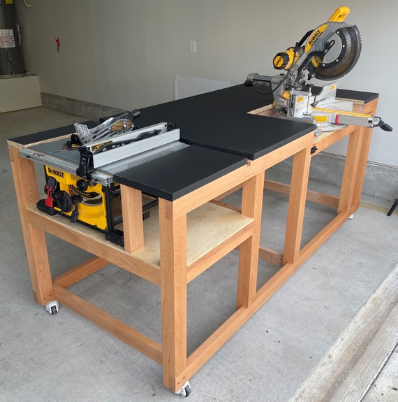 Mobile Miter / Table Saw Workbench Plans Instant PDF Etsy