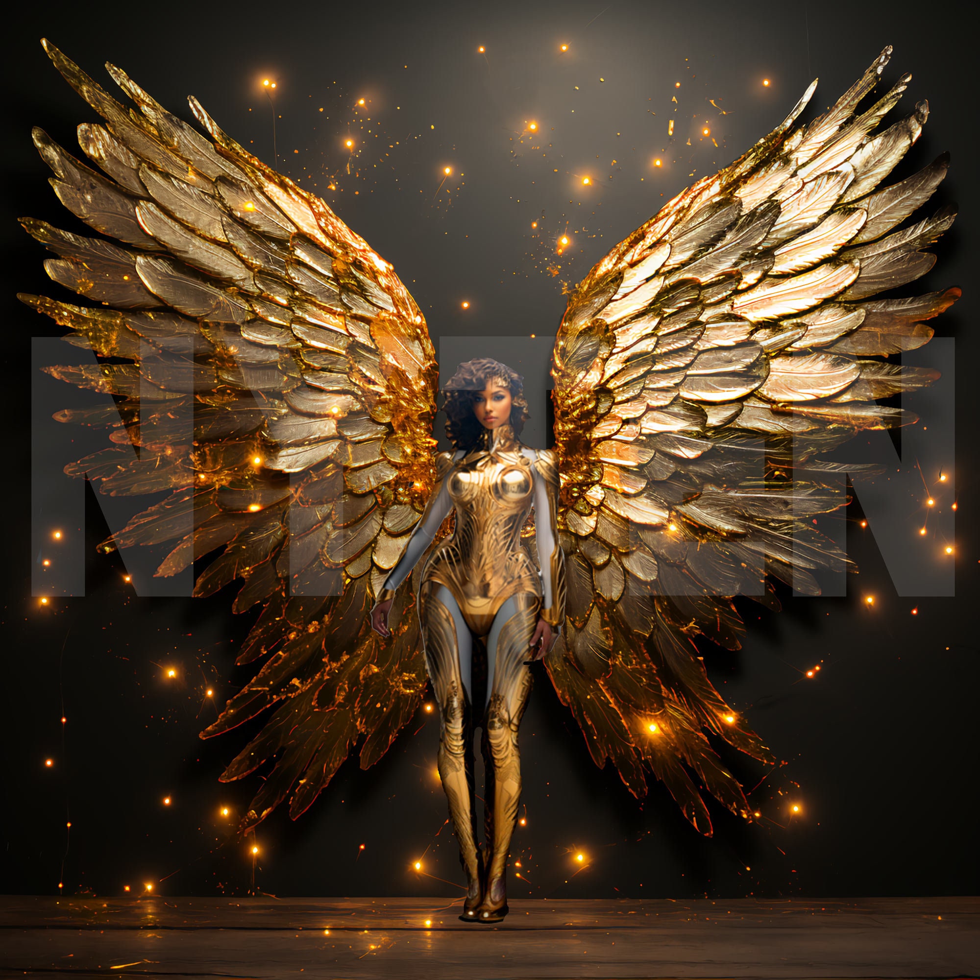 Gold Angel Wings Digital Backdrop, Photo Background for Photography,  Wedding & Maternity Backdrops 