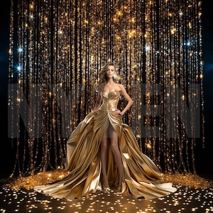Golden Glitter Digital Backdrop, Photo Background for Photography, Backdrop Template, Gift  for Her
