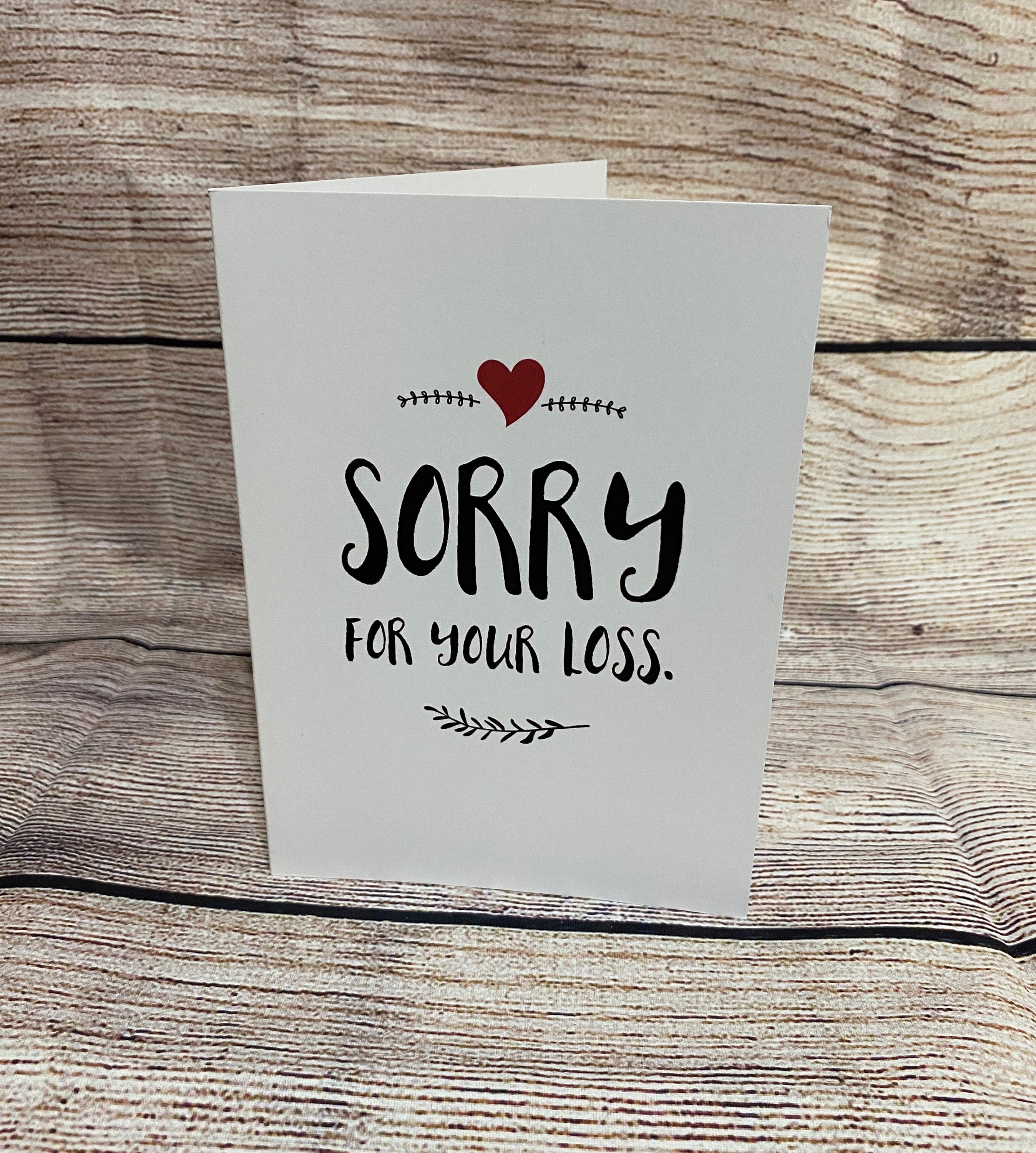Sorry For Your Loss Card Printable