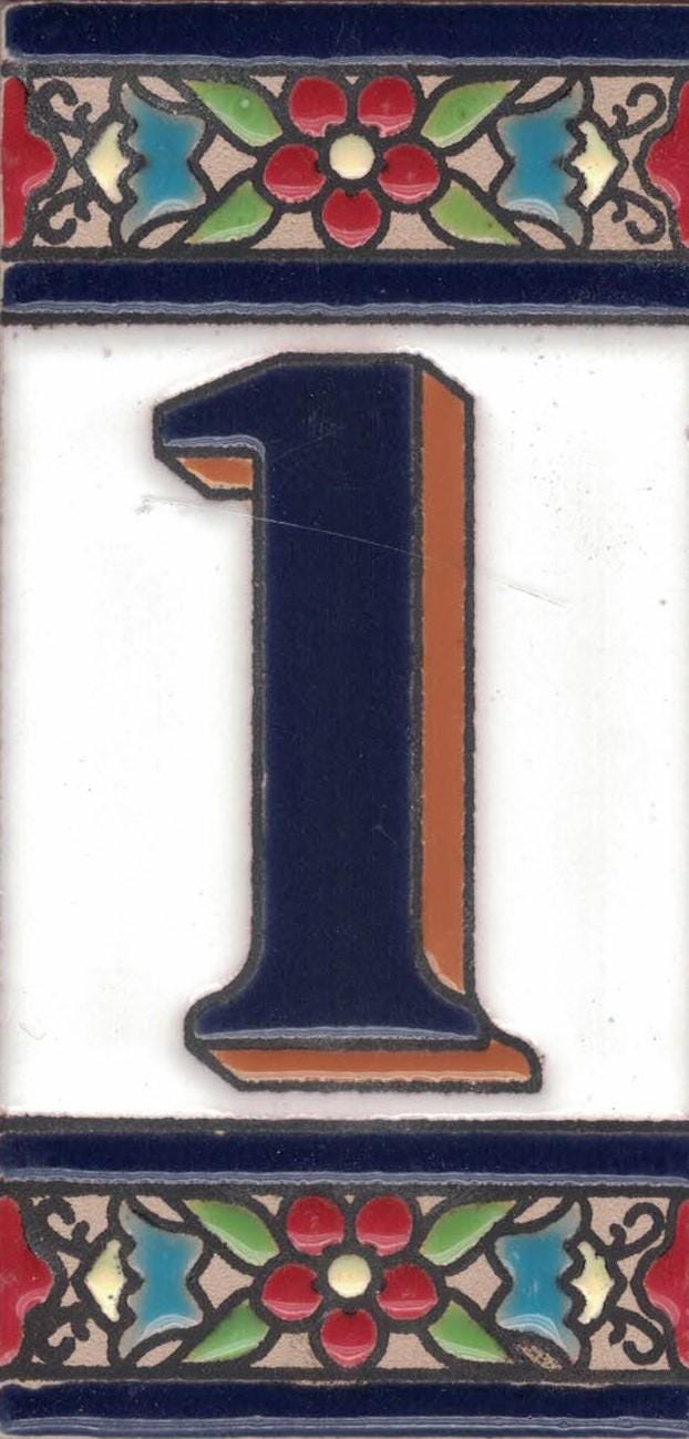 Tile Letters And Numbers Ceramic Numbers and Letters for Wall 11 Cms (4.33