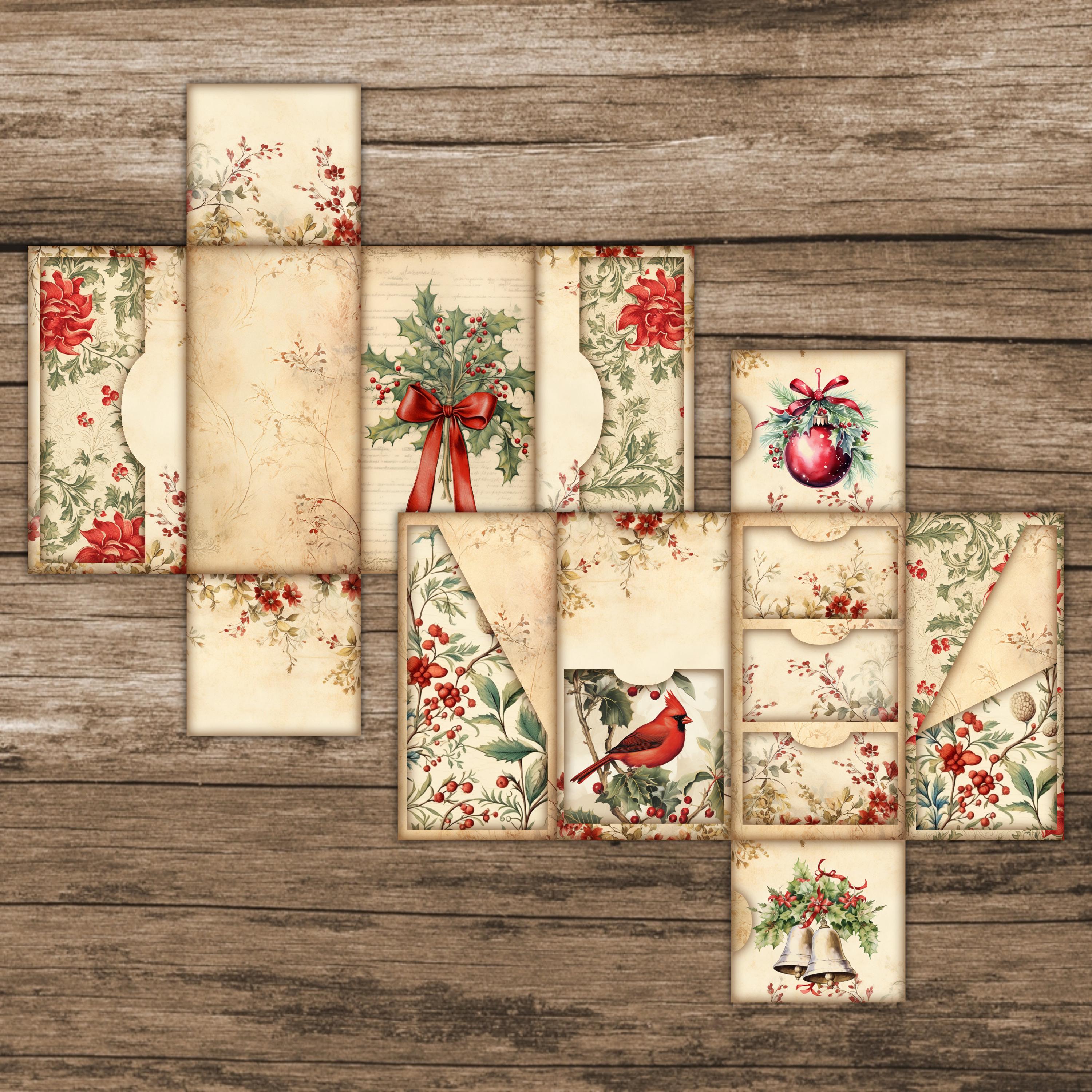 Christmas Junk Journal Folio Kit Bundle Winter Junk Journal Pages ...