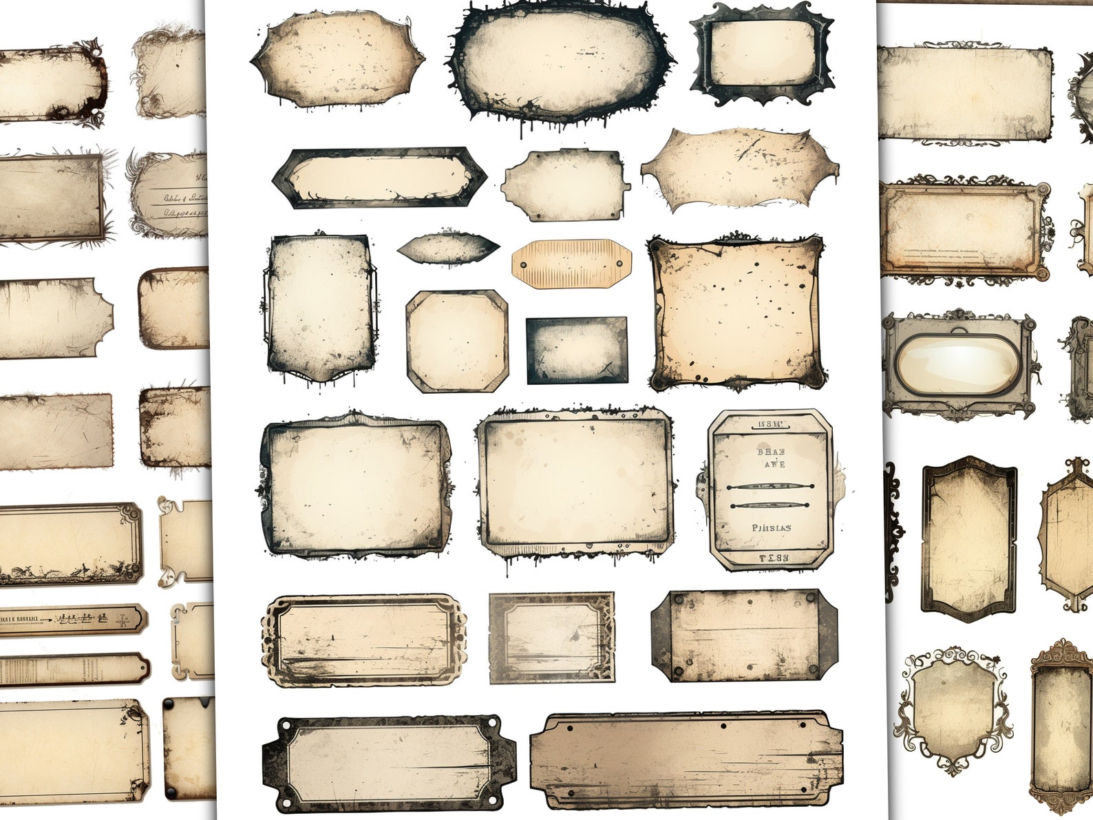Printable Blank Labels Junk Journal Labels Tags Vintage Ephemera for ...