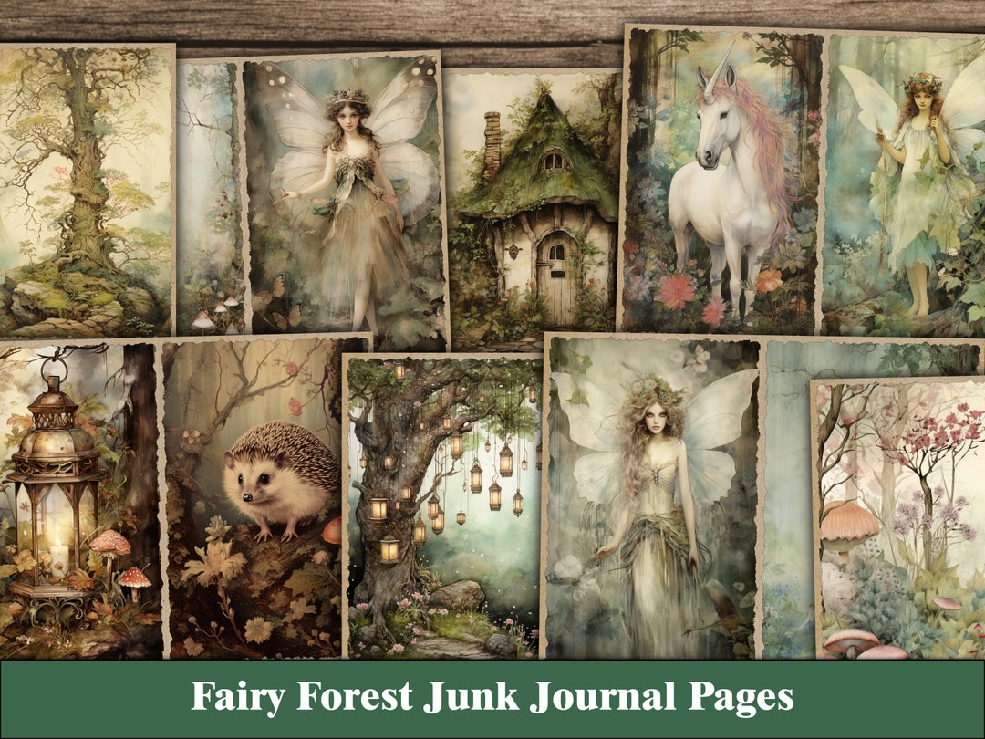Fairy Forest Junk Journal Pages, Magic Woodland Junk Journal Kit ...