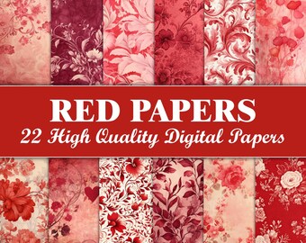 Valentijn Scrapbook papier rode rozen ongewenste dagboekpagina's romantische afdrukbare bloemen Ephemera liefde Valentijnsdag papier ambachtelijke benodigdheden