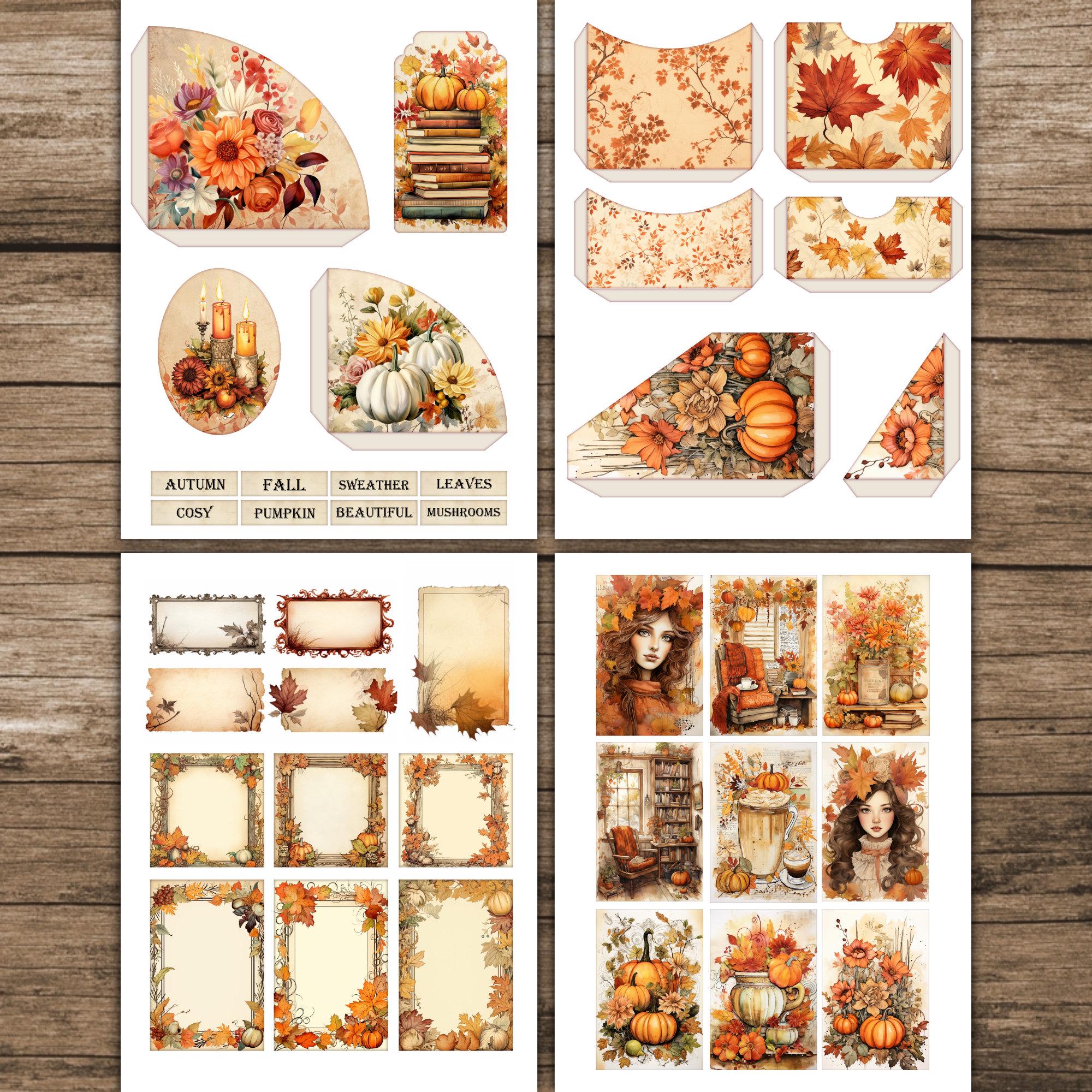 Autumn Junk Journal Kit Fall Junk Journal Ephemera Fall Printables ...