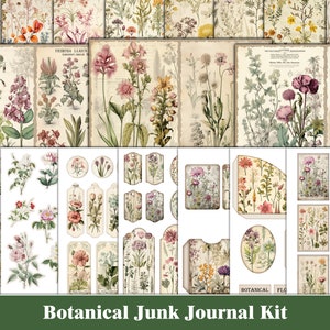 Botanische Junk Journal Kit Floral Junk Journal Pagina's Green Forest Ephemera Natuur Junk Journal Supplies Kieskeurige Snijbloemen Craft Supplies