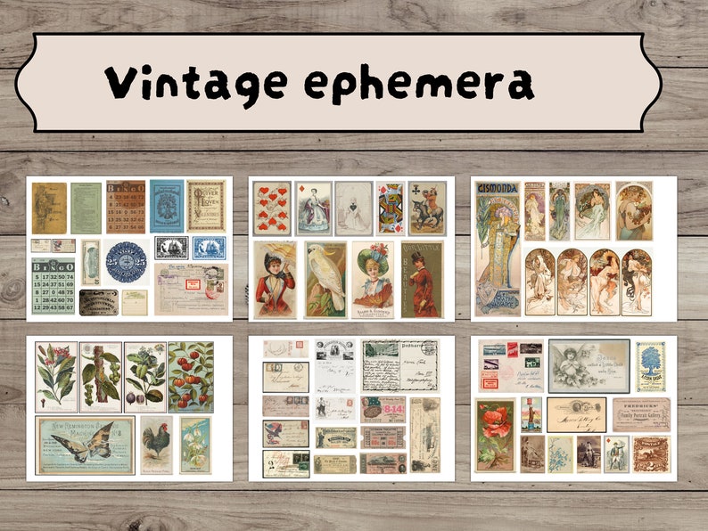Junk Journal Ephemera Kit Ephemera Pack for Journals Ephemera Bundle ...