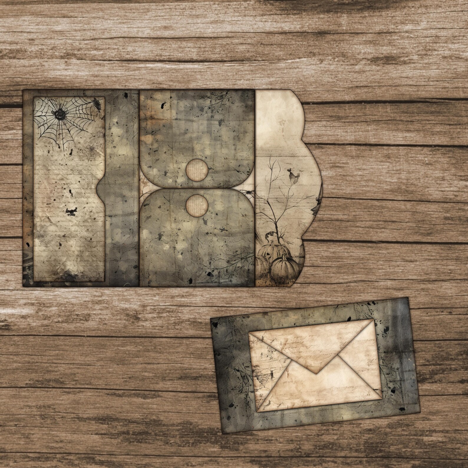 Halloween Junk Journal Folio Kit Junk Journal Tab Halloween Printable ...