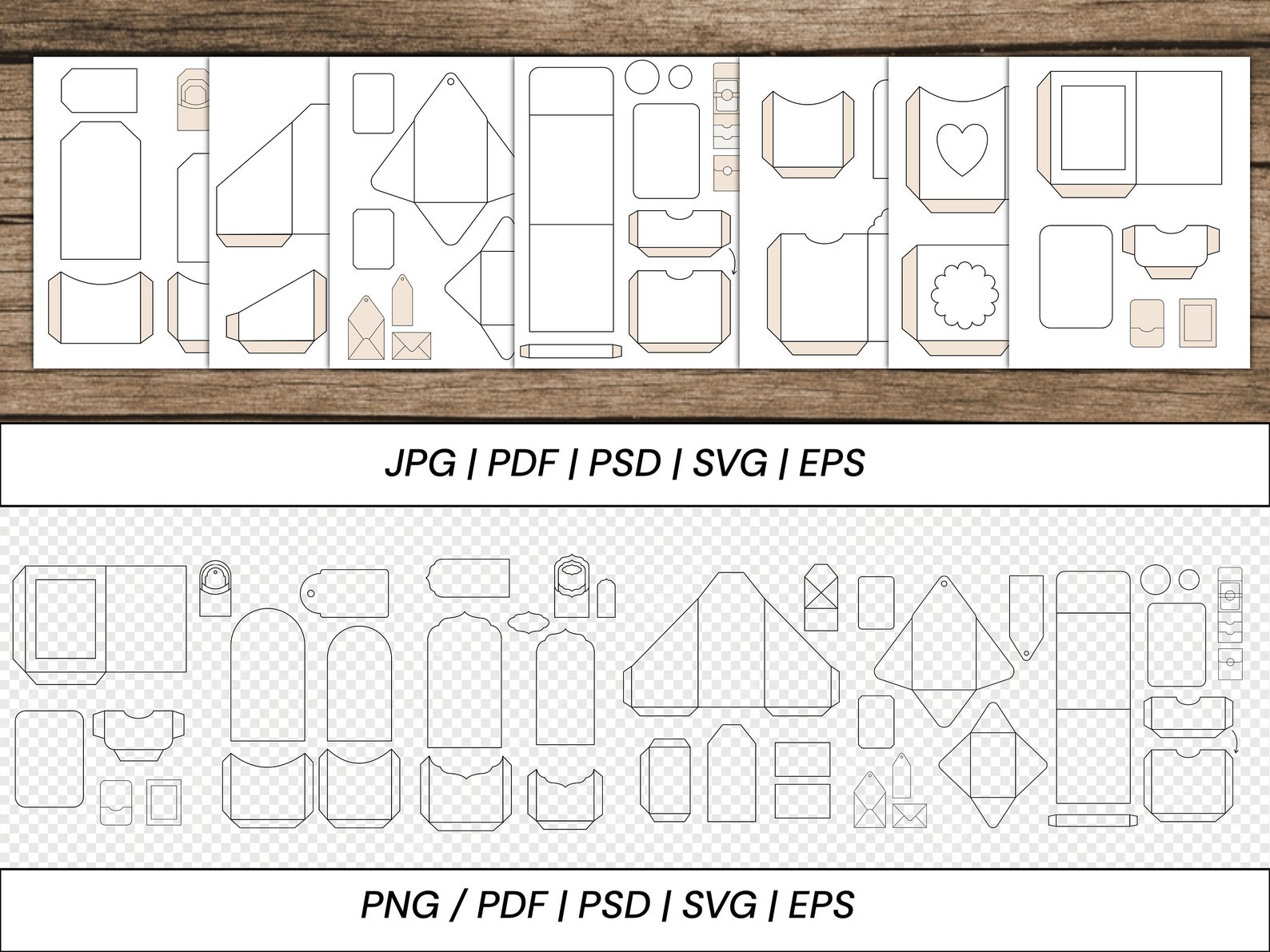 Junk Journal Templates Pocket Insert Folio Template Envelope Template ...