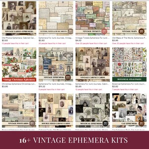 Ephemera for Junk Journals Vintage Ephemera Pack Junk Journal Kit ...
