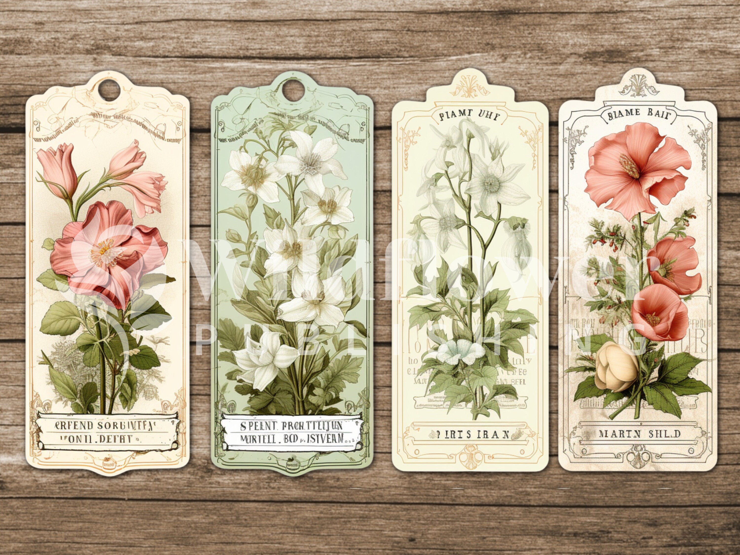 Junk Journal Tags & Labels | Floral Junk Journal Kit | Vintage Tags ...