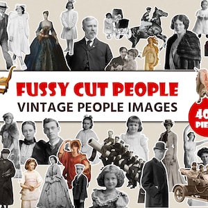 Fussy Cut People, 400+ Cutouts of People, Fussy Cut Ephemera, Paper Dolls for Junk Journals, Junk Journal Printable Supplies, Fussy Cuts