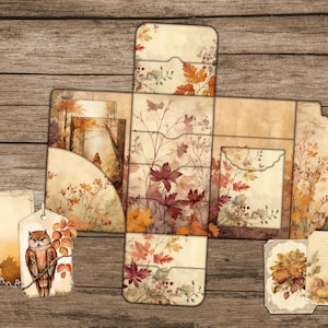 Fall Junk Journal Folio Kit Autumn Junk Journal Ephemera Printable Tags ...