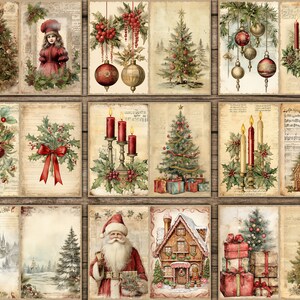 Christmas Junk Journal Kit Winter Junk Journal Pages Christmas Ephemera ...