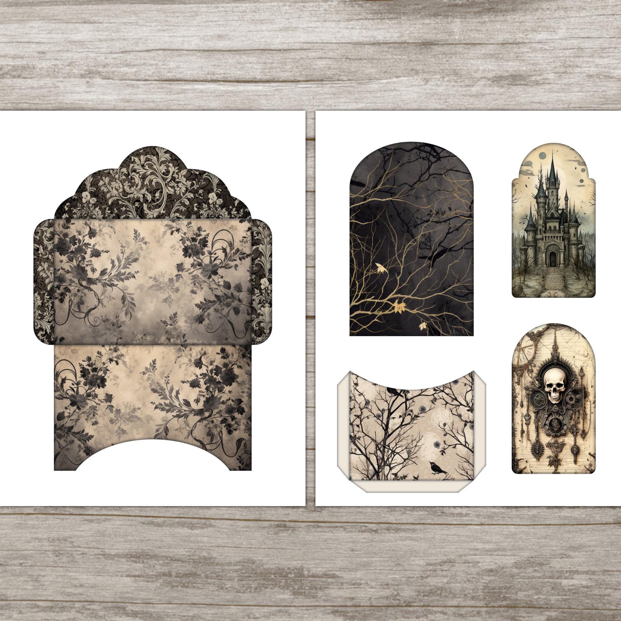 Dark Gothic Junk Journal Kit Victorian Black Ephemera Halloween Junk ...
