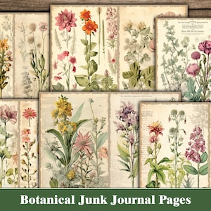 Botanische Junk Journal Kit Floral Junk Journal Pagina's Green Forest Ephemera Natuur Junk Journal Supplies Kieskeurige Snijbloemen Craft Supplies