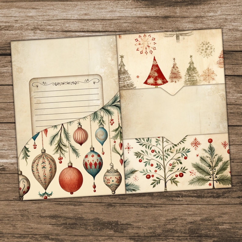 Christmas Junk Journal Kit Mini Book Winter Junk Journal Pages Vintage ...